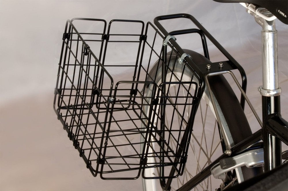 Wald 582 Folding Rear Bicycle Basket Black