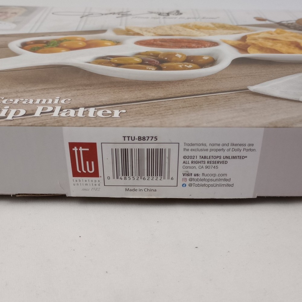 Dolly Parton Stoneware Guitar Chip & Dip Serving Platter