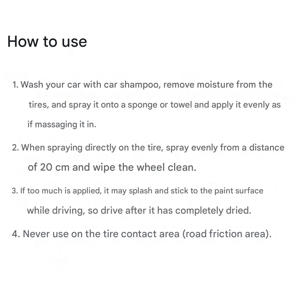 Tire Shine Protector Spray 500ml