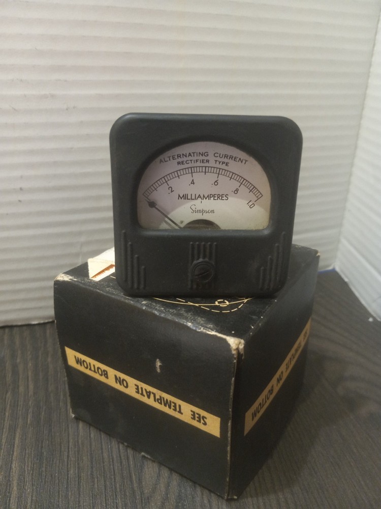Simpson Alternating Current Rectifier Type Milliamperes Meter