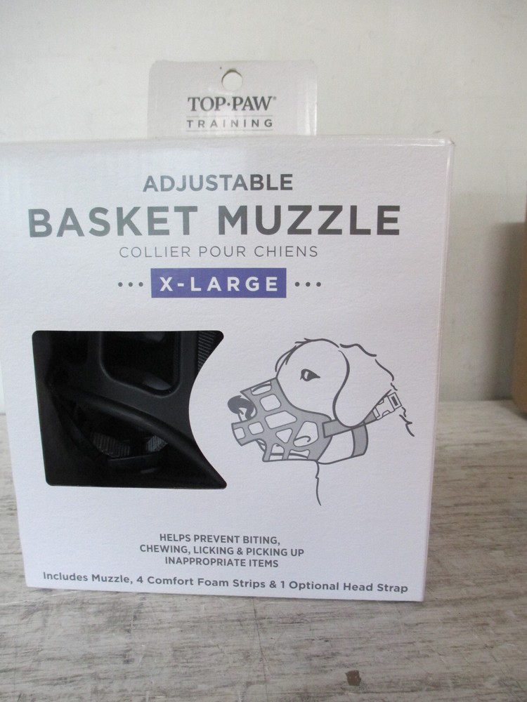 Top Paw Training Adjustable Dog/Canine Basket Muzzle ( X-LARGE)
