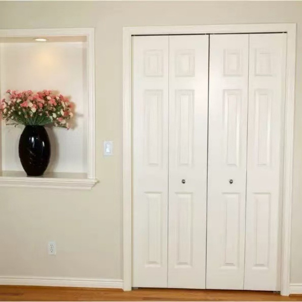 Bi-Fold Closet Door Hardware Kit with Spring Loaded Pivots and Roller Guide