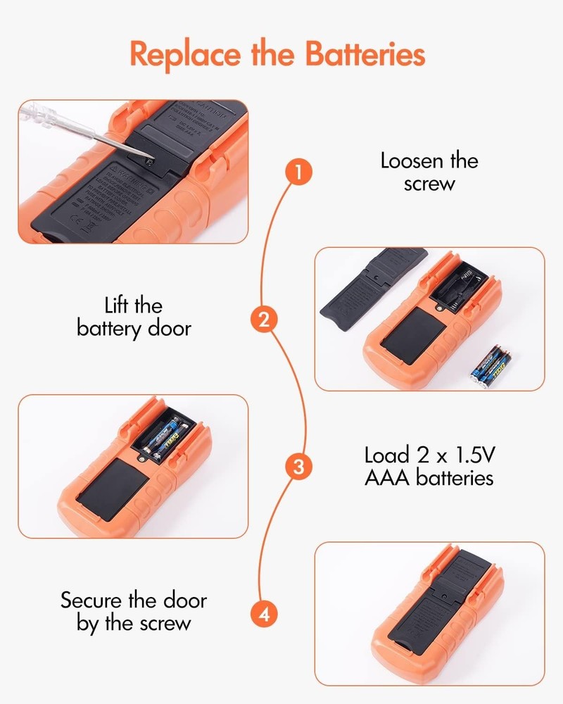 Versatile MS8233D Multimeter - AC/DC Voltage, Resistance & Non-Contact Detection