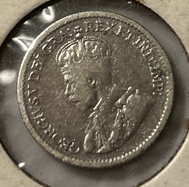 CANADA 1913 Silver Coin 5 Cents