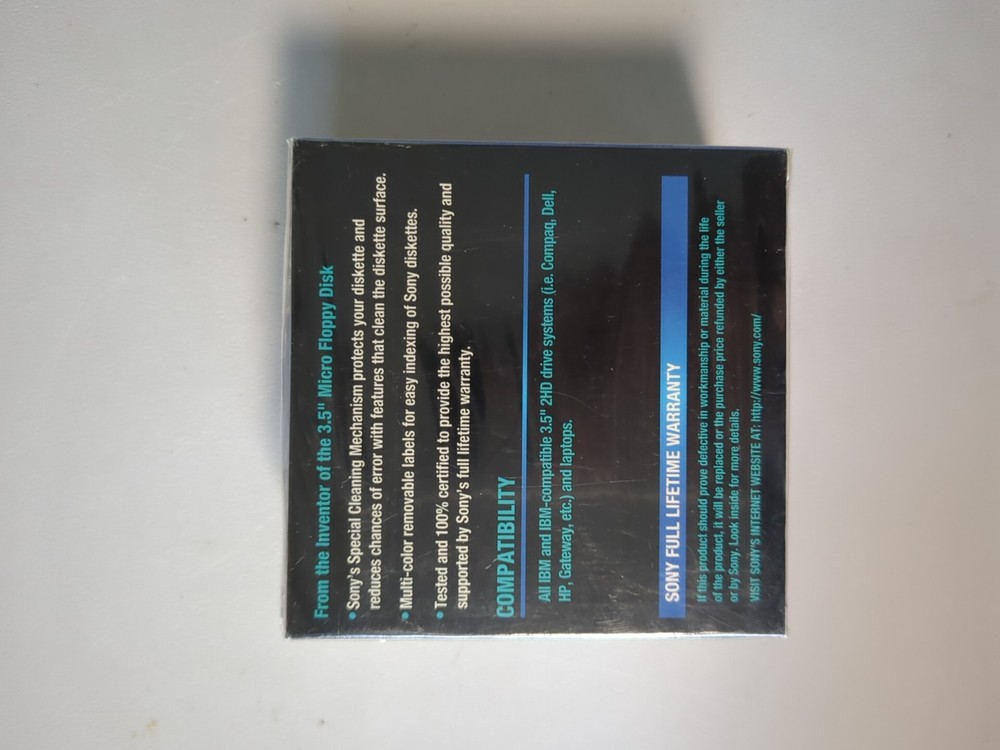 Sony 10MFD-2HDcf 3.5" Double Sided Diskettes for IBM Compatible - 10 Pack