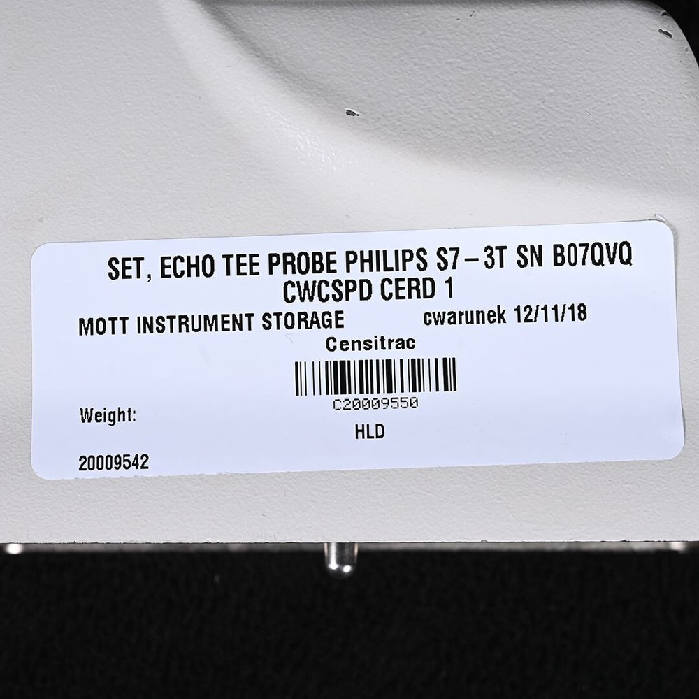 Philips S7-3t TEE Sector Array Cardiology Pediatric Diagnostic Unit with case