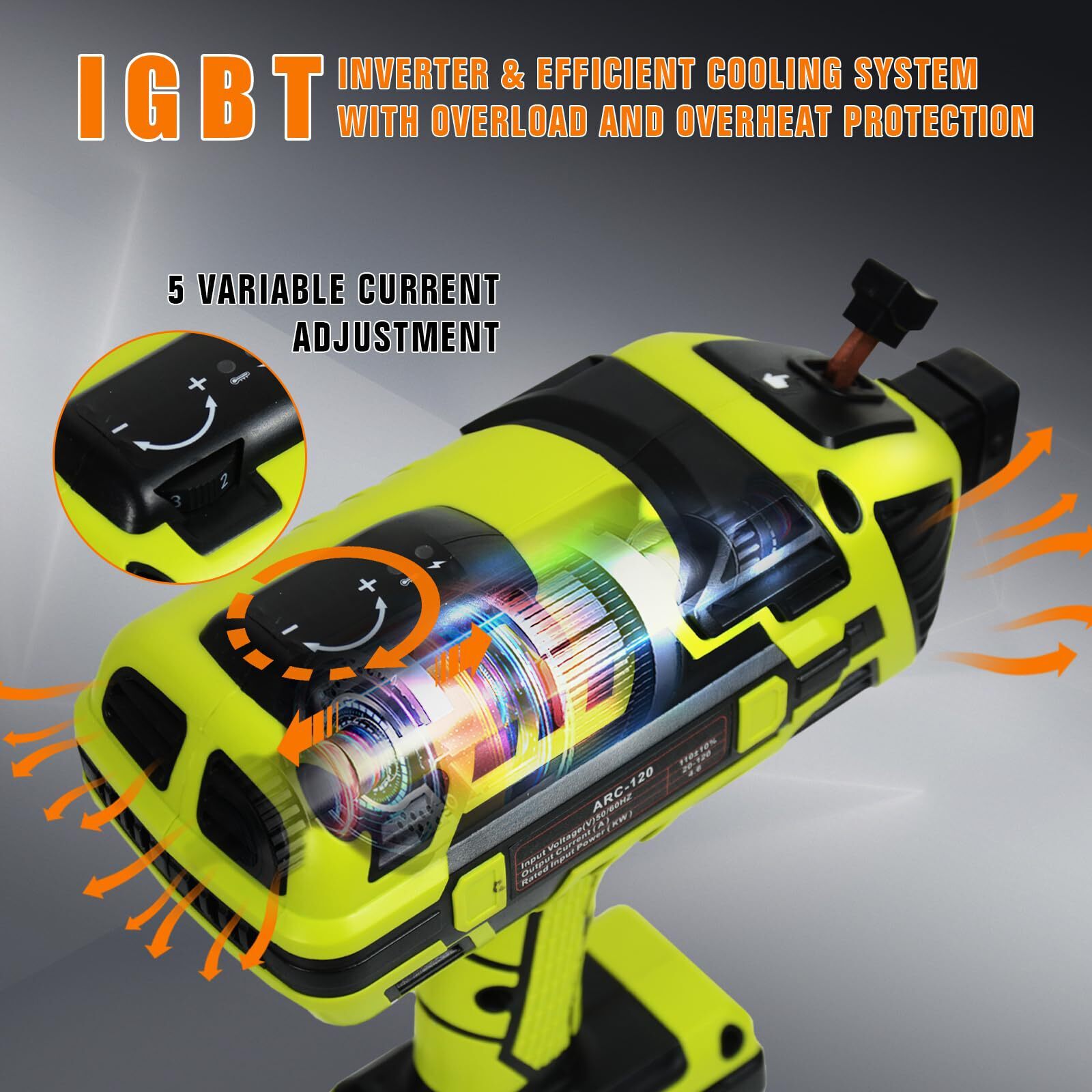 YesRight Portable Handheld Welder Gun Kit, 120A 110V ARC Welding Machine