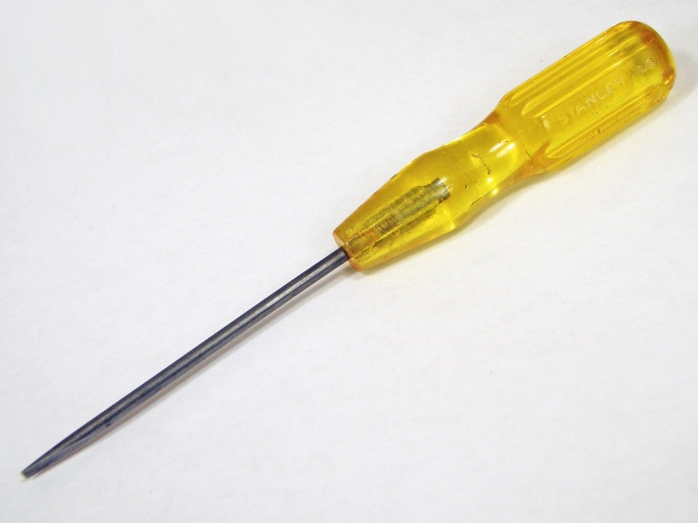 STANLEY Bell System Flat Blade Screwdriver KS6854 Yellow Plastic Handle GUC