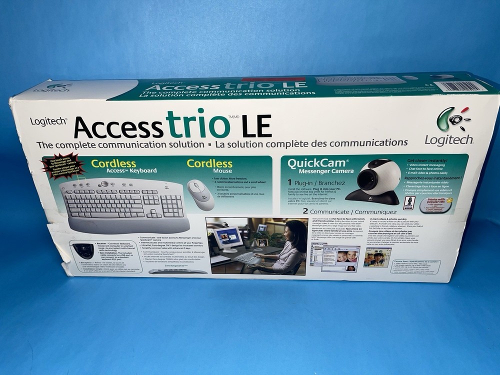 Logitech Access Trio LE Keyboard Mouse Webcam Bundle NEW RARE
