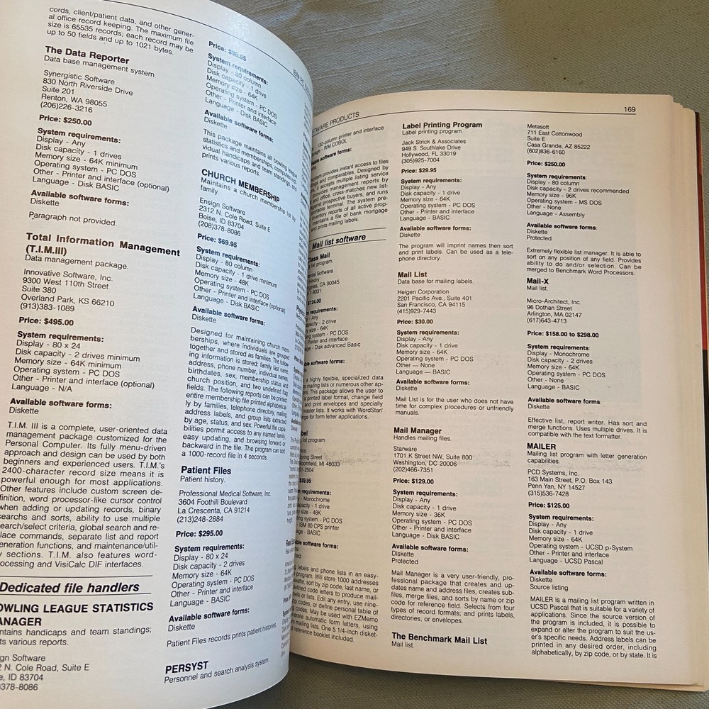 IBM PC Expansion Software Guide QUE BOOK Vintage Computer PC 1982 Ads Vendors