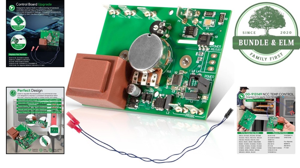 Replacement Temp Control Board with Adjustable Range for Oven Regulation