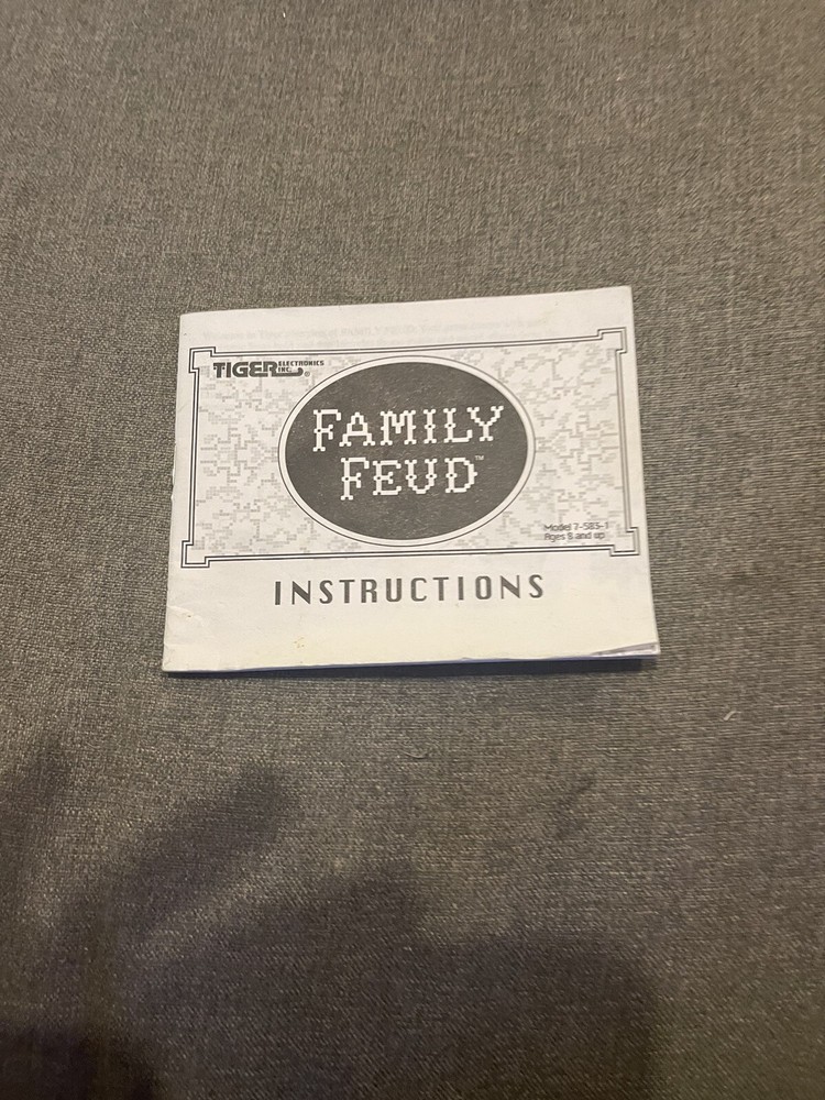Family Feud Handheld Game with instruction hook!