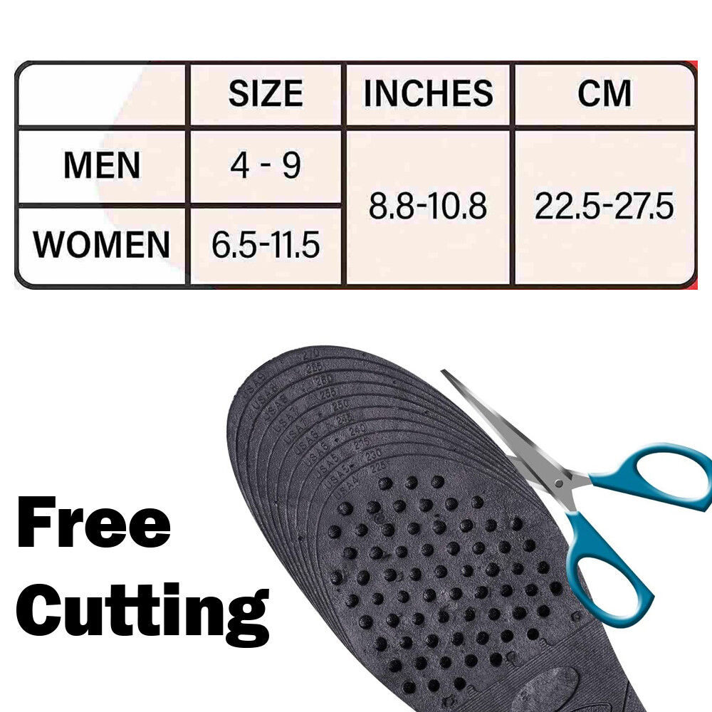 Men Women Shoe Insoles Invisible Height Increase Heel Lift Taller Inserts Pad US