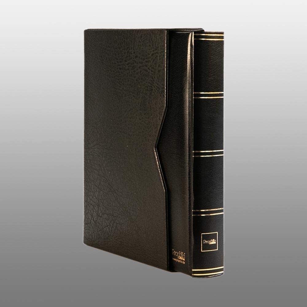 Prophila stockbook 60 White Sides Padded with slipcase Black
