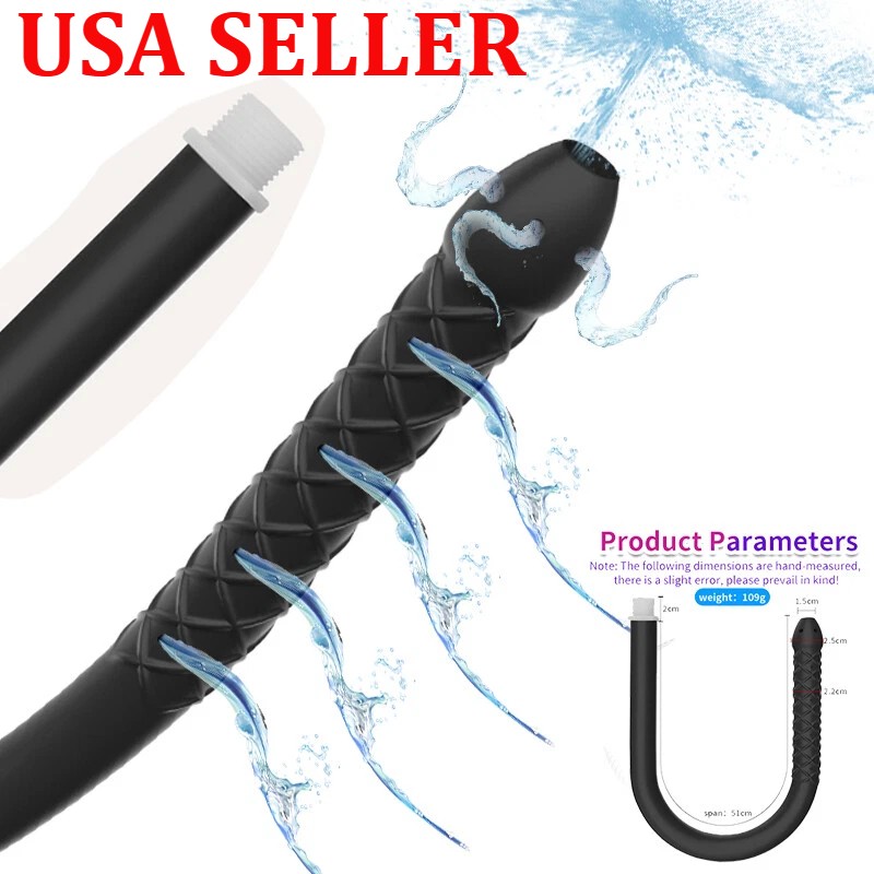 Shower Enema System Vaginal Anal Cleaner Tube Wash Silicone Colon Douche Nozzle