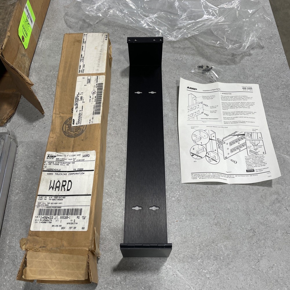 AMP 555269-1 Patch Panel Bracket 2U 19"   **Free Shipping**