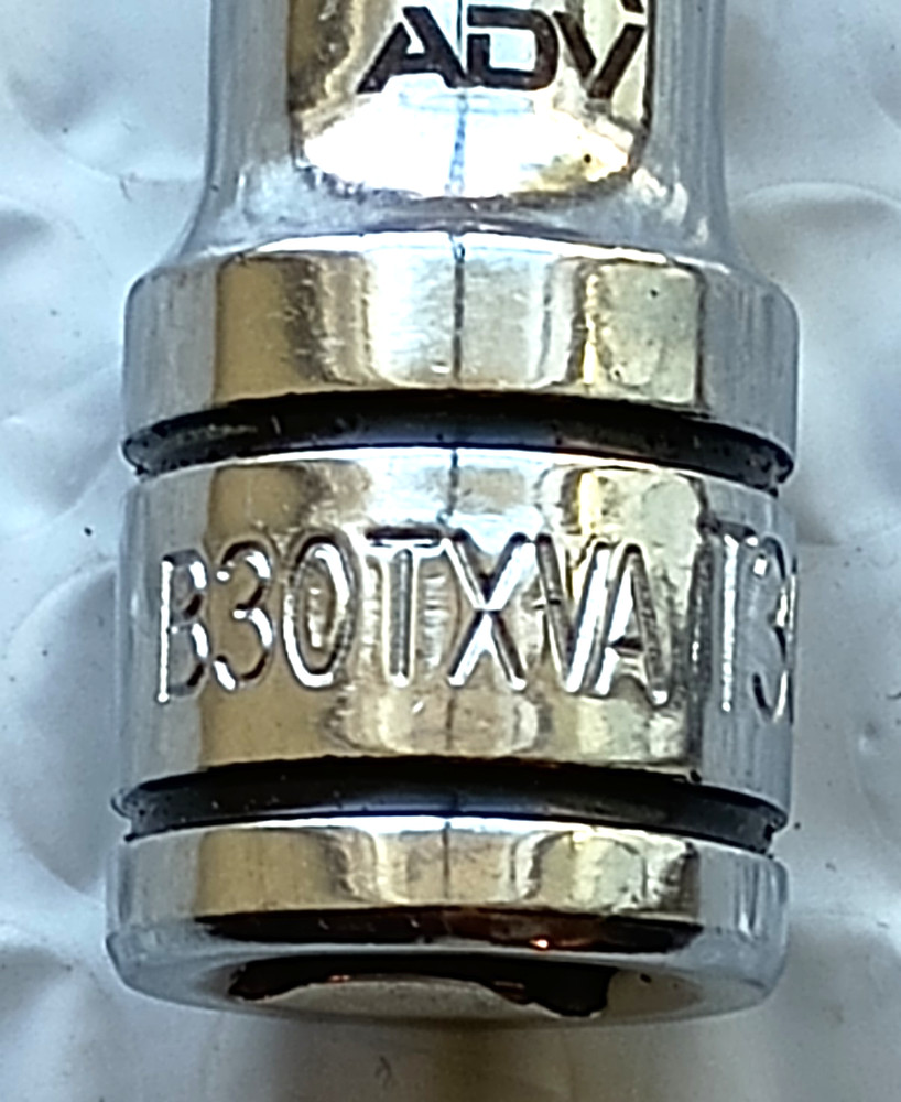 MATCO TOOLS "ADV" B30TXVA, 3/8" SOCKET DRIVEN, T30 TORX BIT.