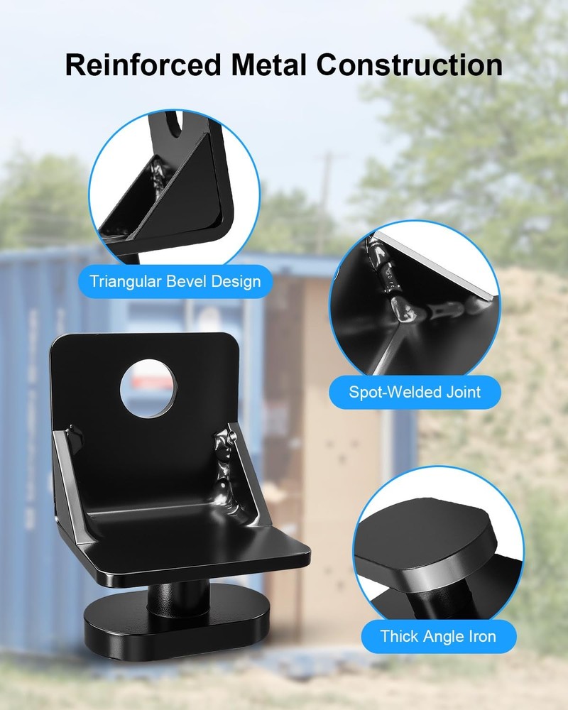 4 Pack Shipping Container Anchors, Full Bevel Triangular Design, Heavy Duty S...