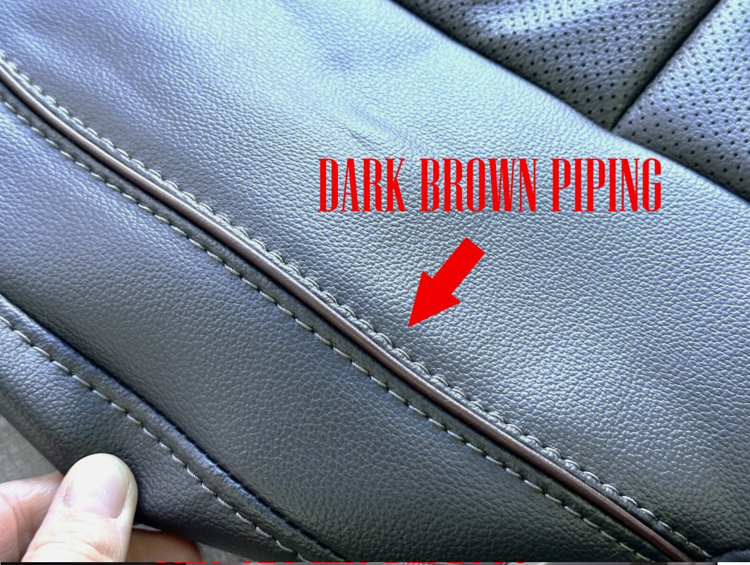 2021-2026 OEM FORD F150 LARIAT NEW TAKEOFF LEATHER UPHOLSTERY DARK BROWN PIPING