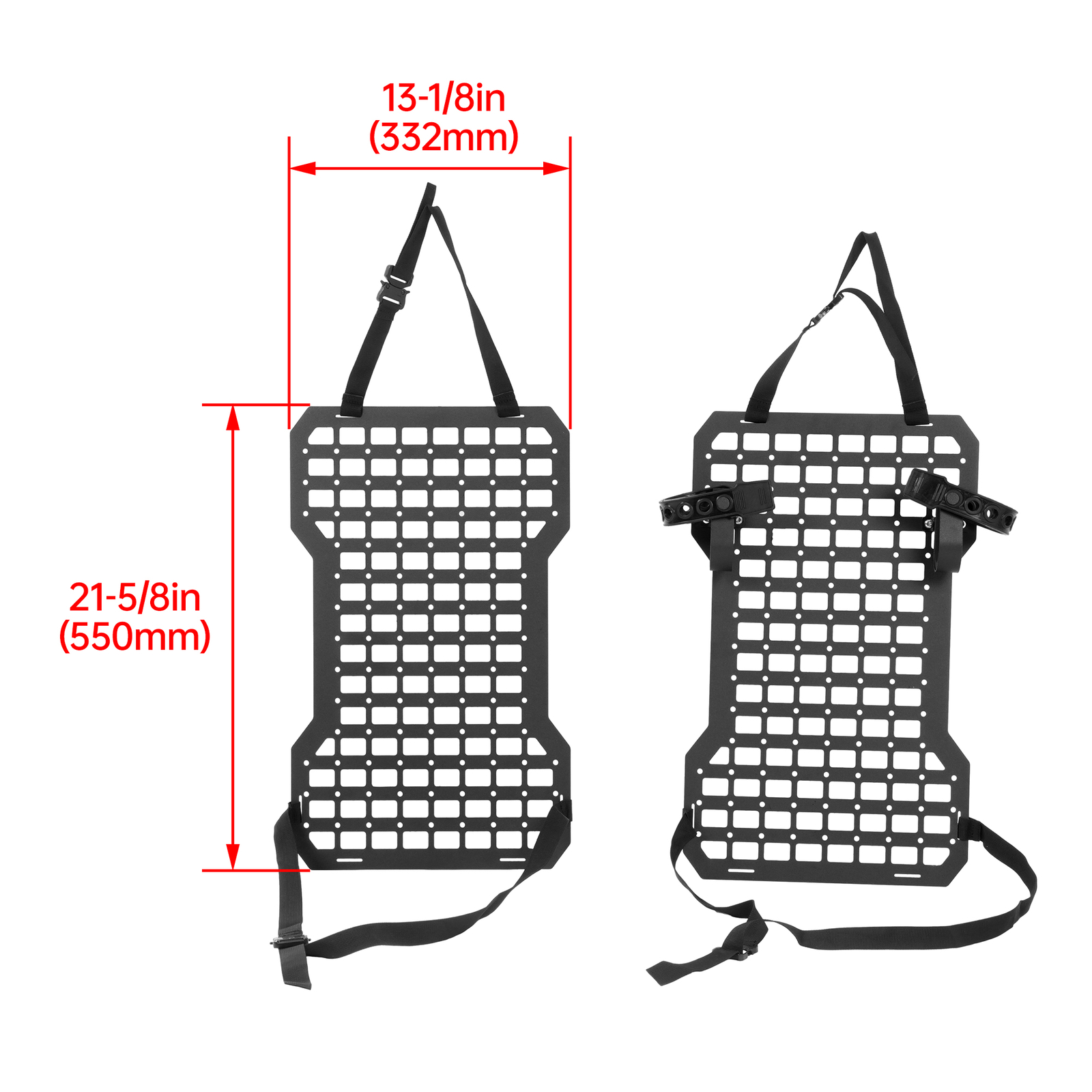 Versatile Tactical Rigid Molle Insert Panel For Car Seat Back Storage Gun Rack