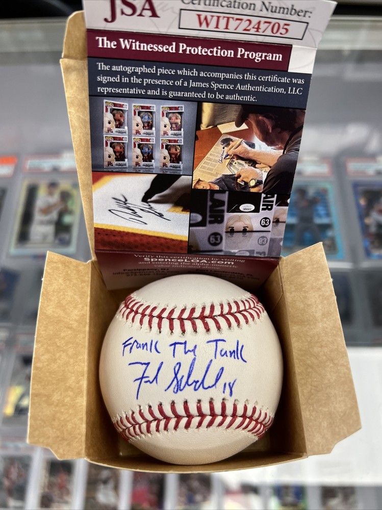 Frank Schwindel Signed Baseball “Frank The Tank” JSA