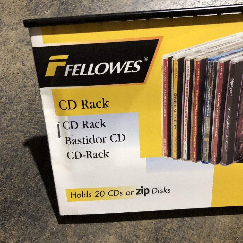 CD Wire Rack-20 Capacity Black Wire-horizontalstorage