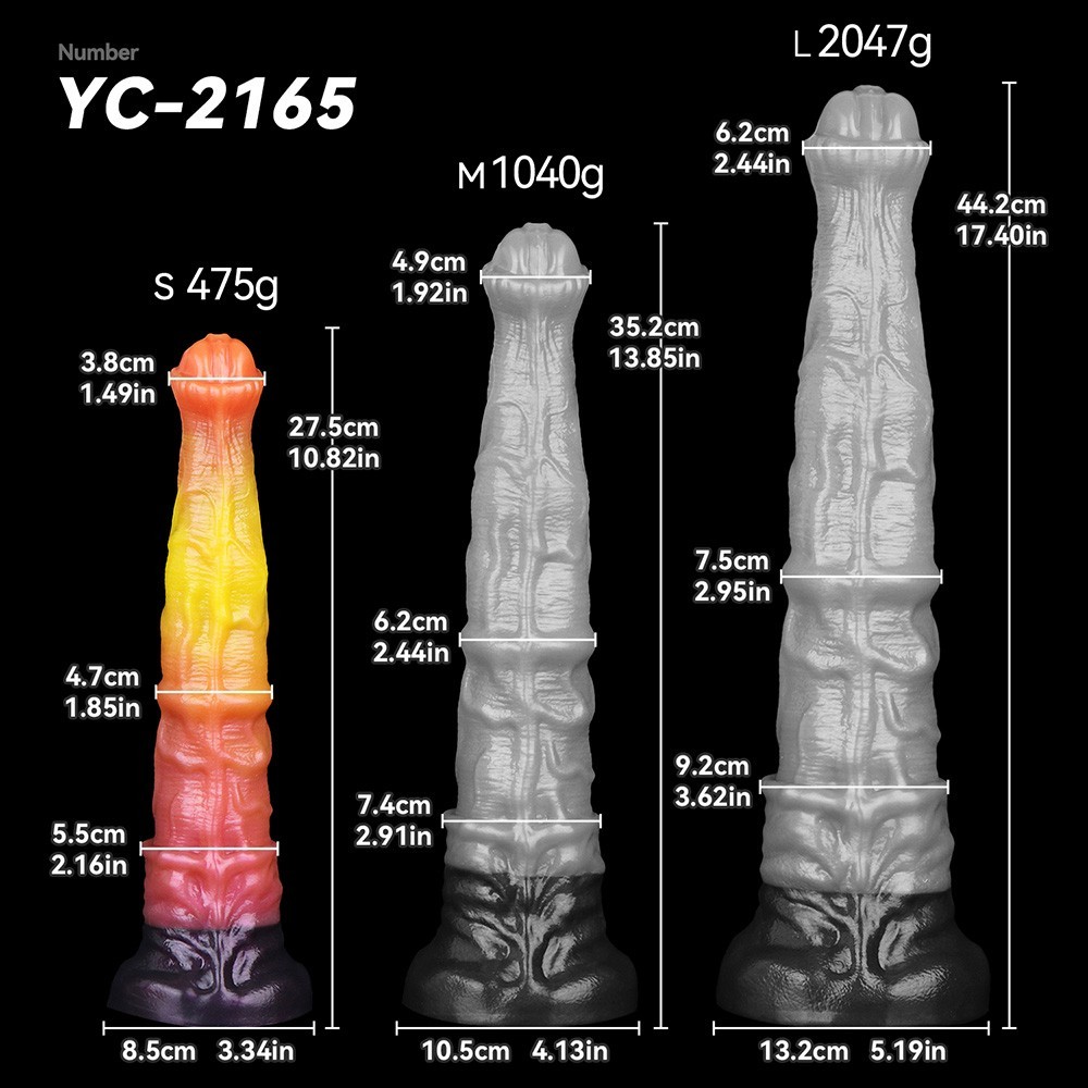 Long Fantasy Dildo Lifelike Dual-layer Silicone Penis G-spot Vagina&Anal Sex Toy