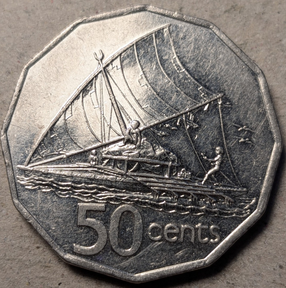 Fiji 50 cents 1990