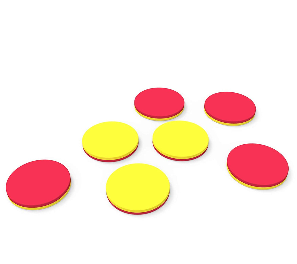 Plastic Math Counters for Kids, Red and Yellow Counters, Math Manipulatives for