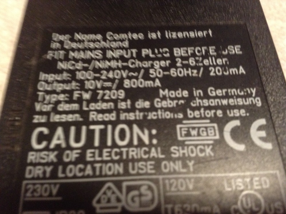 Zebra FW7209 Charger