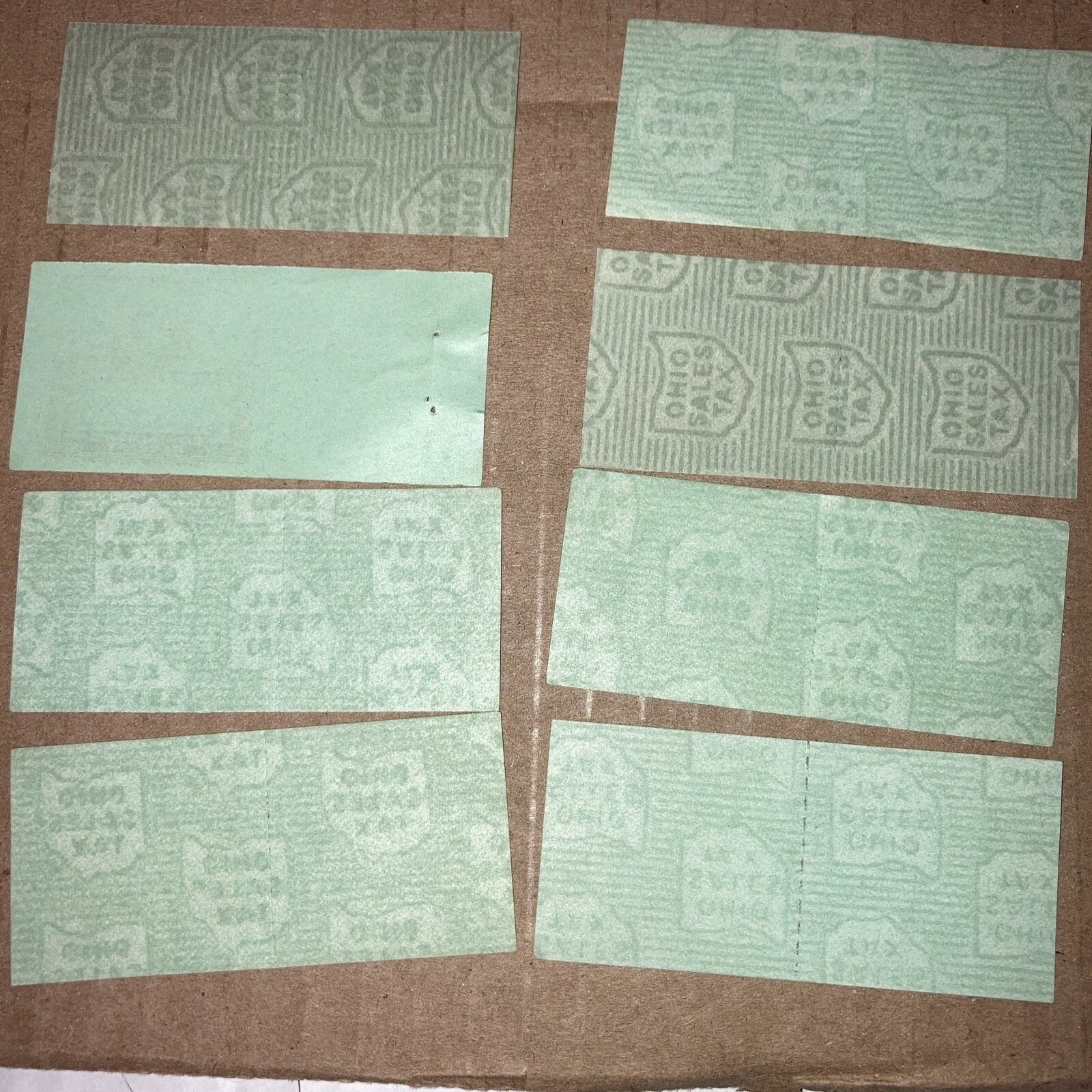 (x7) Vintage State Of Ohio Vendors Prepaid Sales Tax & Consumer's Receipts LOT