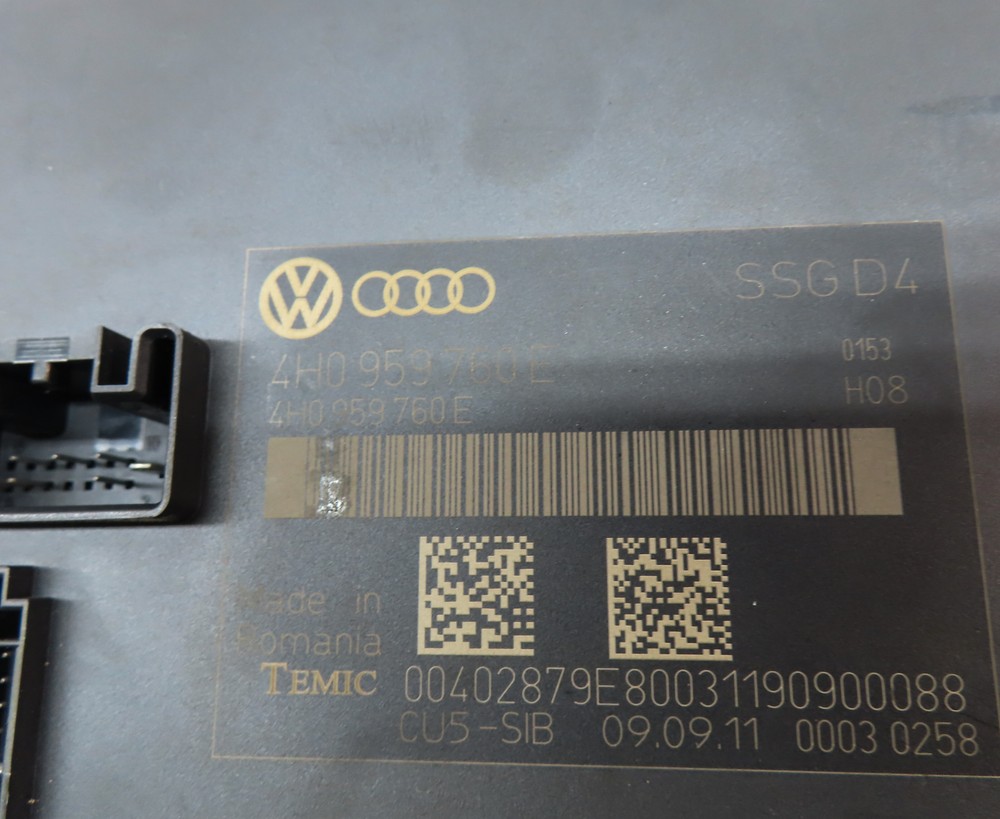 2012 AUDI A8 (D4 4H) FRONT LEFT DRIVER SEAT CONTROL MODULE