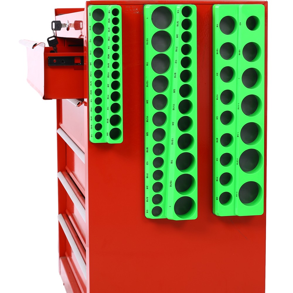 3 Piece SAE Magnetic Socket Organizers, Socket Organizers for Toolboxes