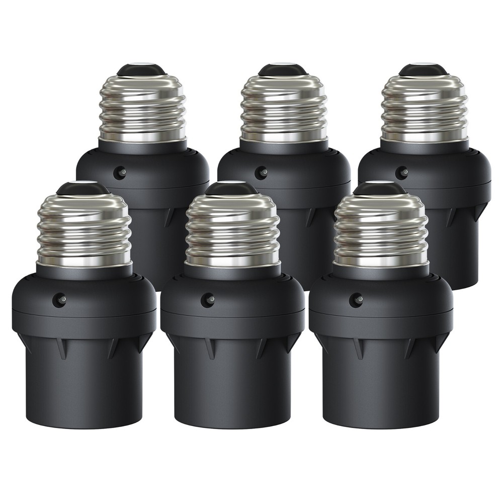 DEWENWILS 6 Pack Light Sensor Socket, Dusk to Dawn Sensor Socket, Bulb Socket