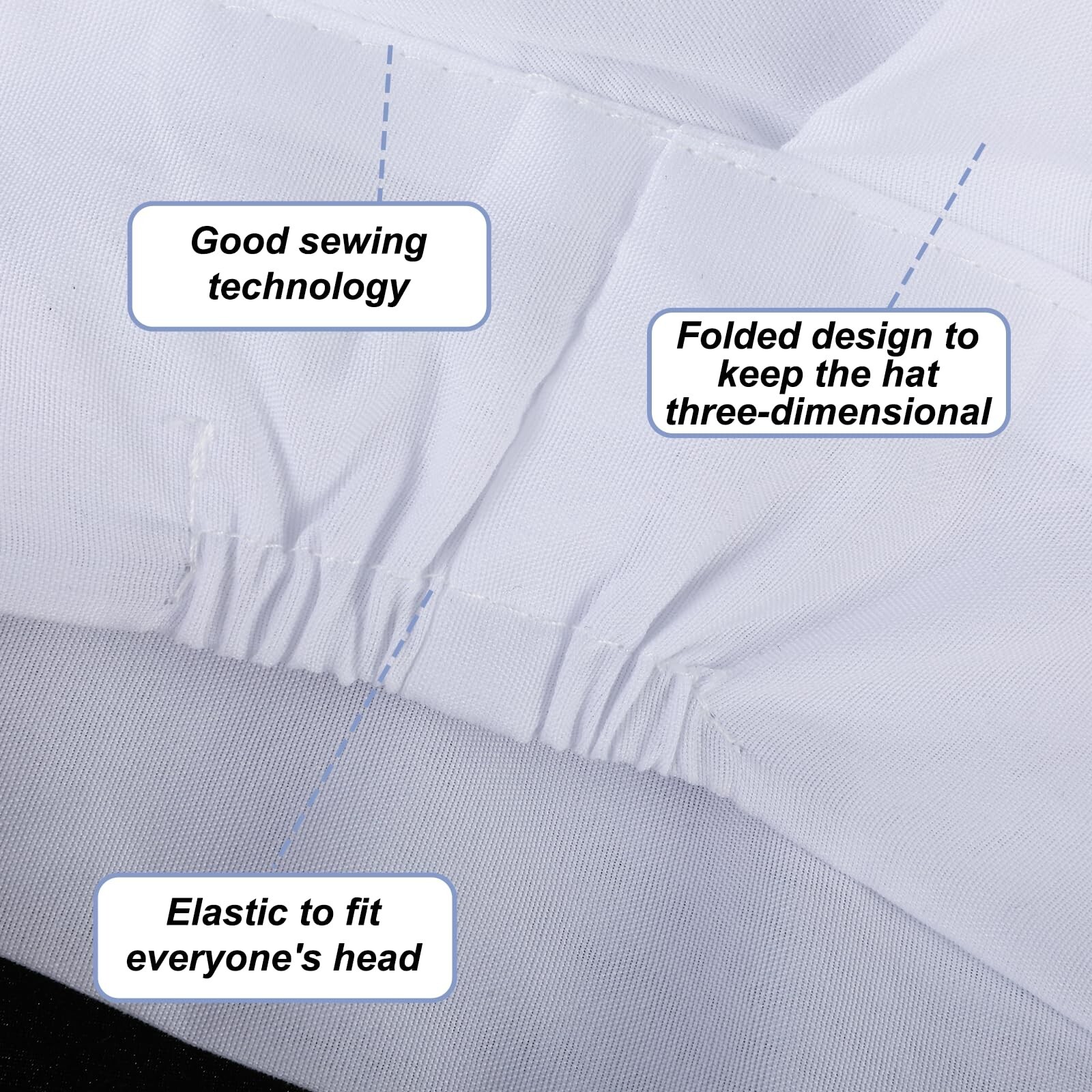 4 Pack Chef Hats for Kids,Adjustable Elastic White Kids Chef Hat,Cotton Polye...