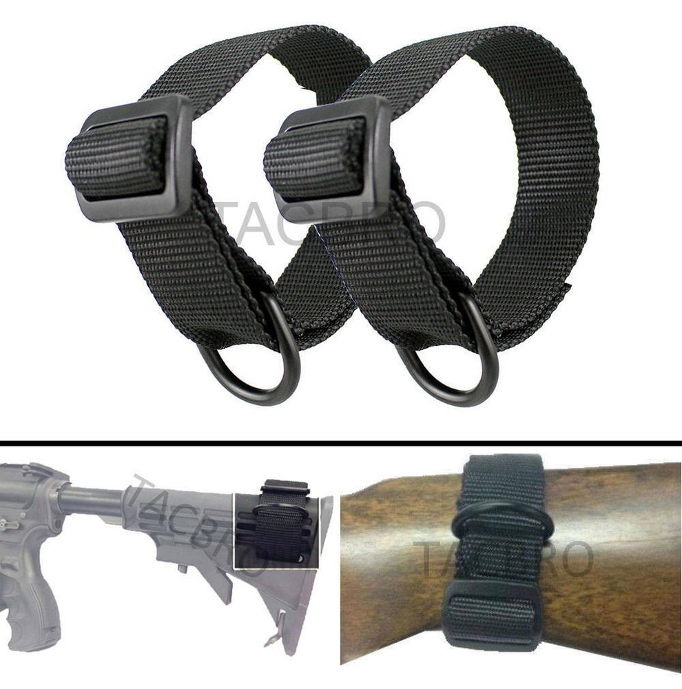 2x Sling Loop Adapter for Butt Stock Shoulder Strap, (Pack of 2)