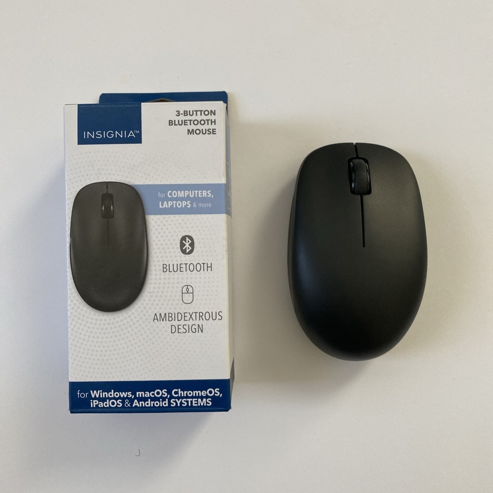 Insignia - Bluetooth 3-Button Mouse - Black