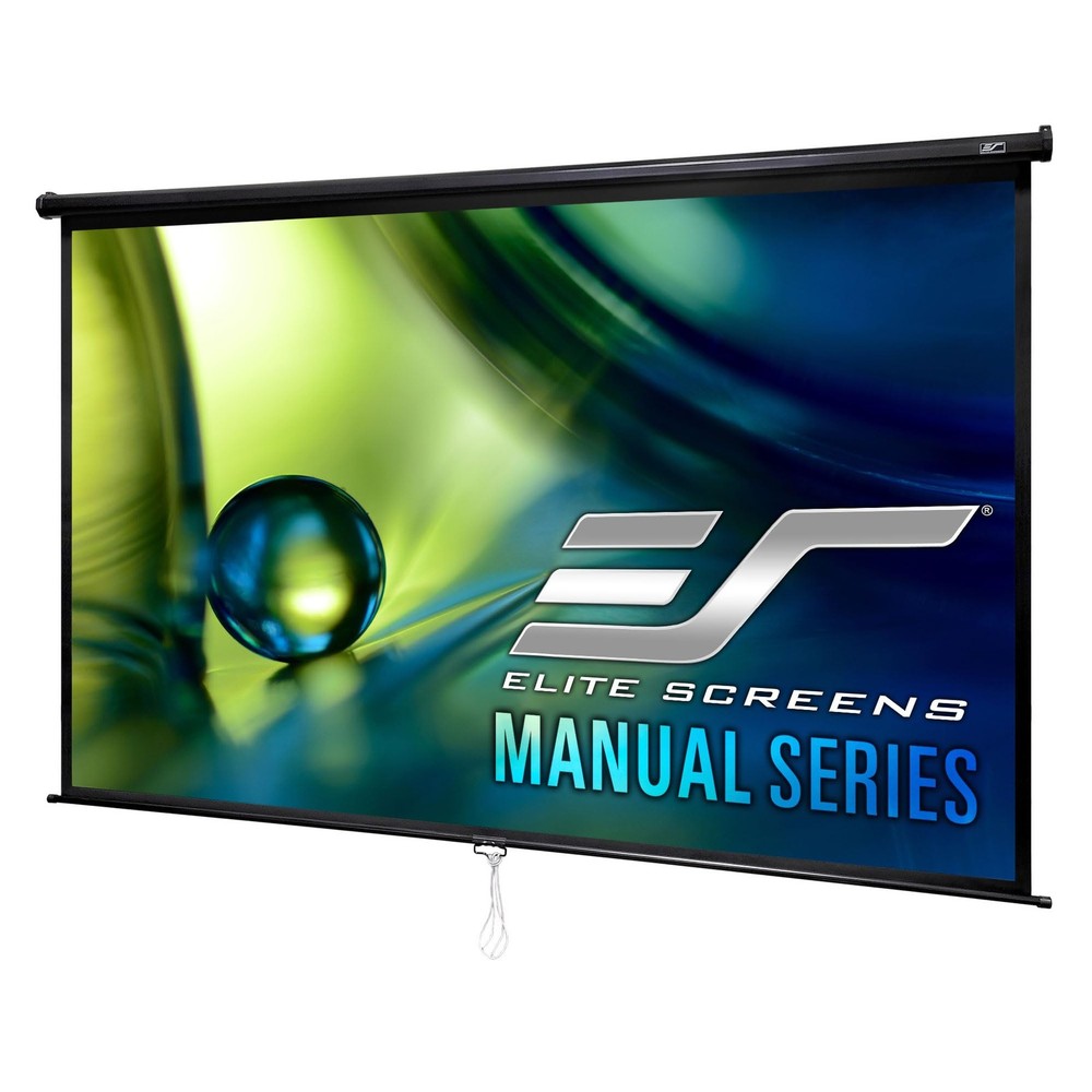 Manual Series, 84-INCH 16:9, Pull Down Manual Projector Screen with AUTO LOCK...