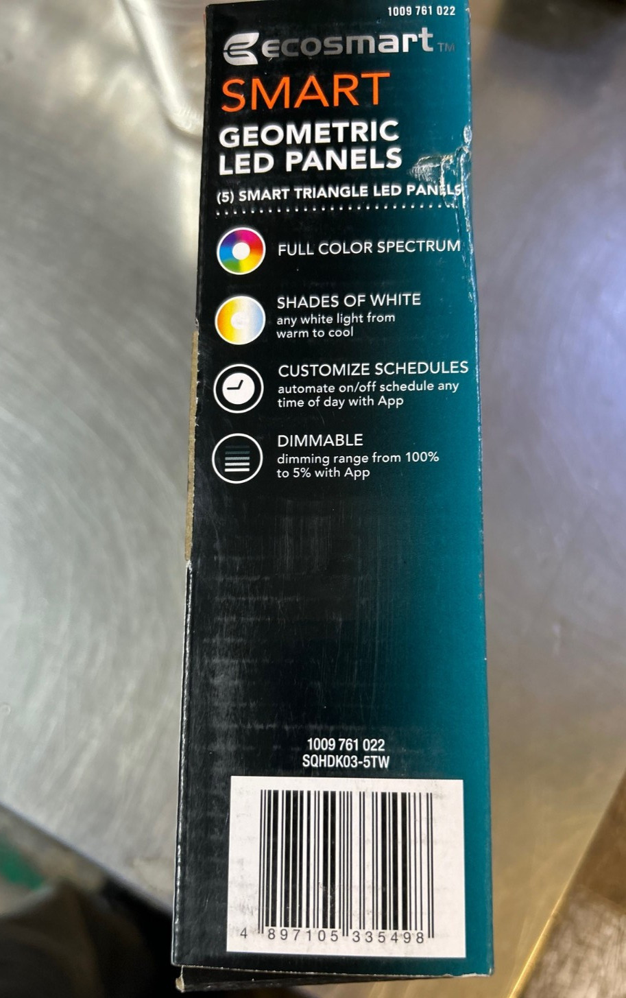 Hampton Bay Smart Geometric LED Panels 5 Triangles Full Color Spectrum Dimmable