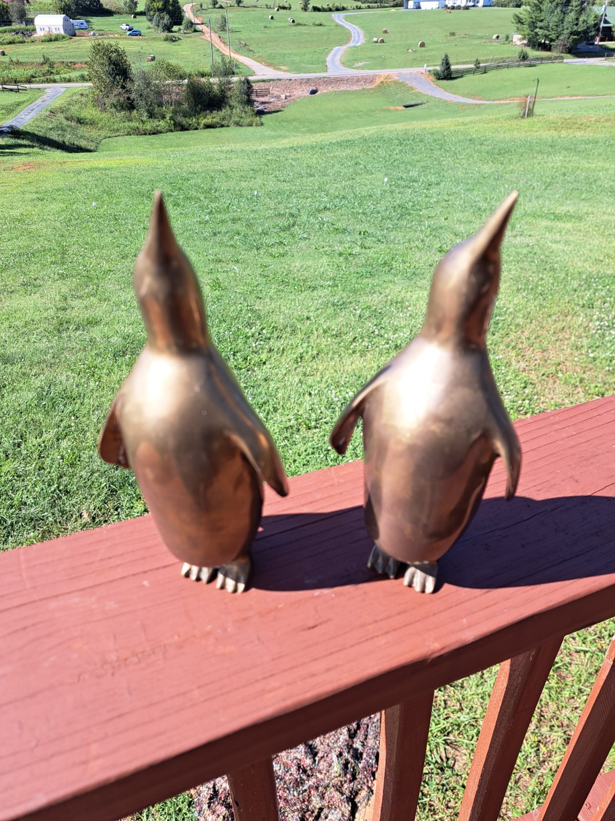 Pair Of Dolbi Cashier Brass Penquin Figurines