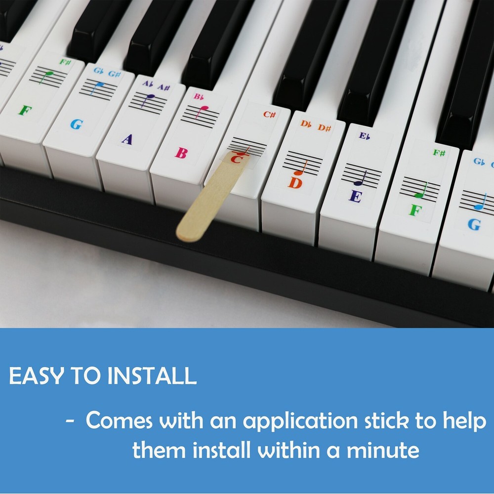 Piano and Keyboard Note Stickers 2 Pack
