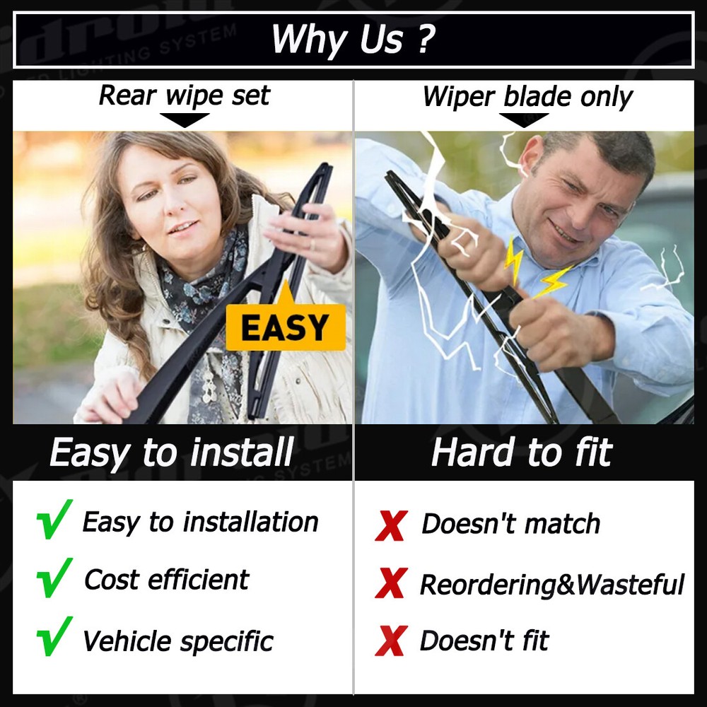 For 2008-2012 Ford Escape Rear Windshield Wiper Arm & Blade Replacement Kit