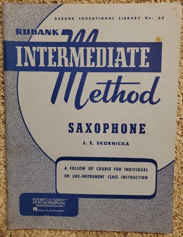 Rubank Intermediate Method Saxophone Instruction Book J.E. SKORNICKA. Very Good