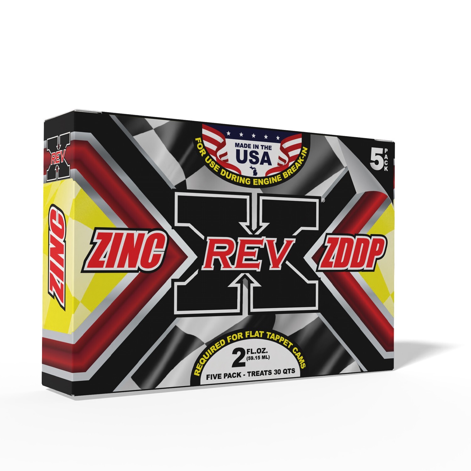 REV X Zinc ZDDP Oil Additive (5 Pack) 2 fl. oz. - Restore the Protection