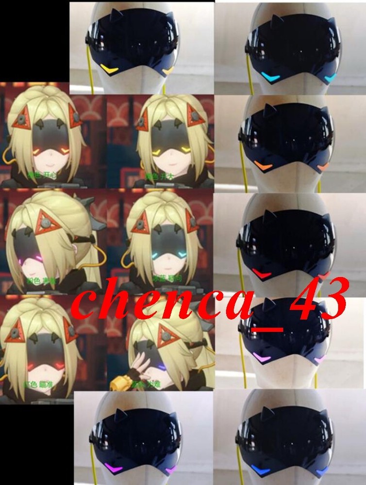 Zenless Zone Zero Trigger Eyeshade Half Face Mask Led Face Shield Remote Control