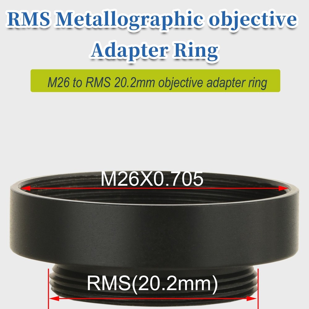 KOPPACE M26 to RMS 20.2mm Microscope objective adapter ring Interface