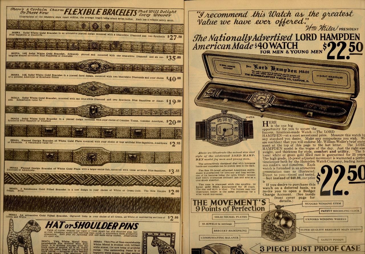 1920s Antique Catalog/Order Form "JEWELRY WATCHES SIVER PURSES CLOCKS" VG Boston
