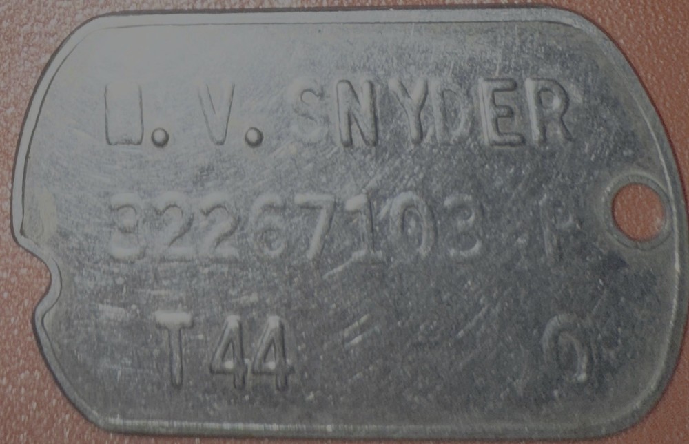 WW2 133rd Engineer Brigade Dog Tag Named To Snyder, Served In Pacific Injured? 5