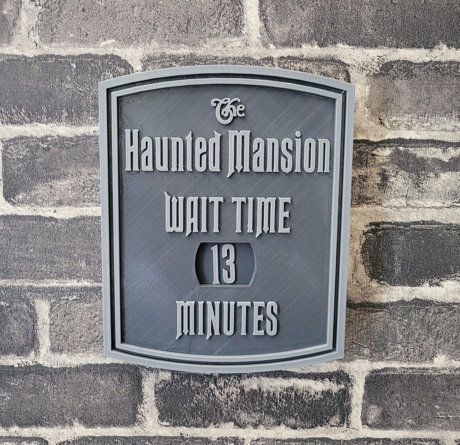 11 x 8.75 inches Haunted Mansion Wait Time Sign Plaque Replica - Disney World