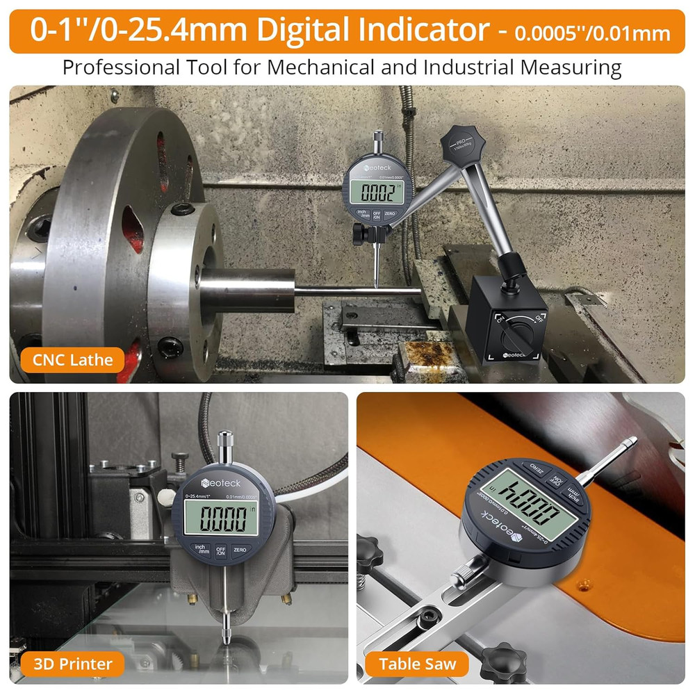 DTI Electronic Digital Dial Indicator 1 Inch/25.4 Mm | Digital Probe Indicator D